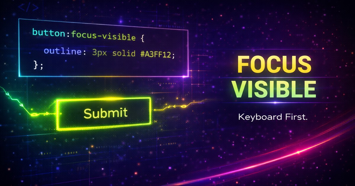 CSS :focus-visible - Better Focus Indicators