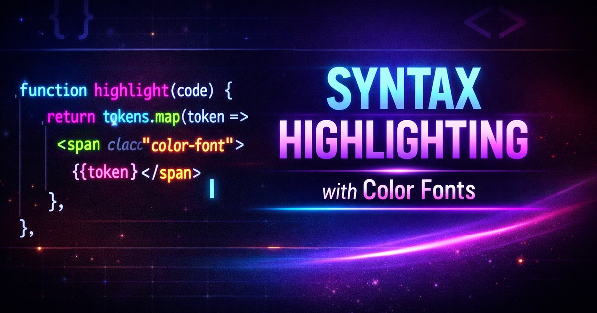 Syntax Highlighting With Color Fonts