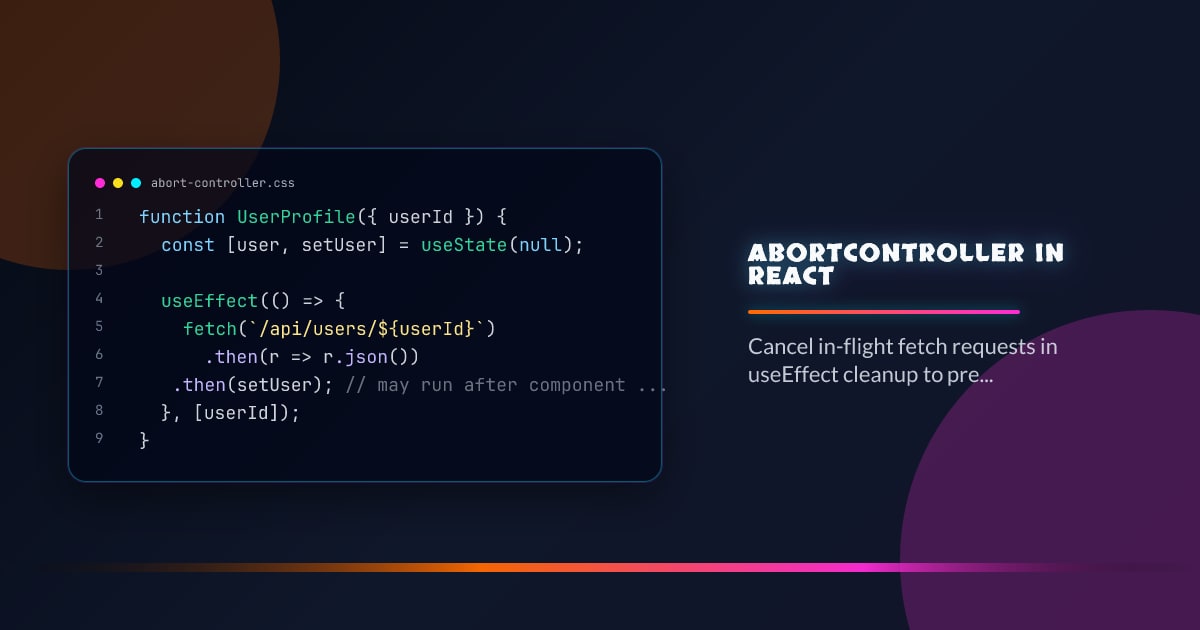 AbortController in React