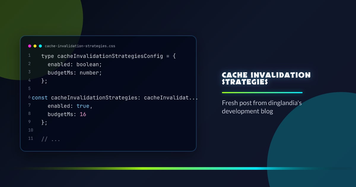 Cache invalidation strategies