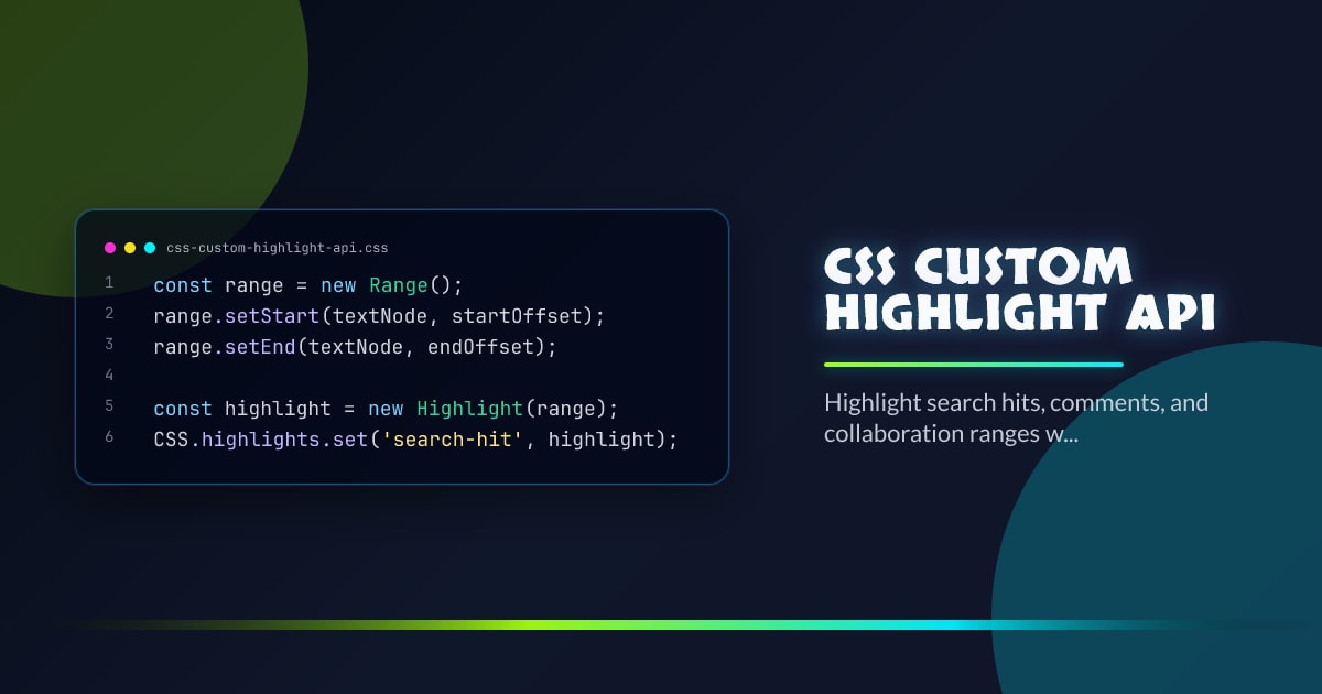 CSS Custom Highlight API thumbnail