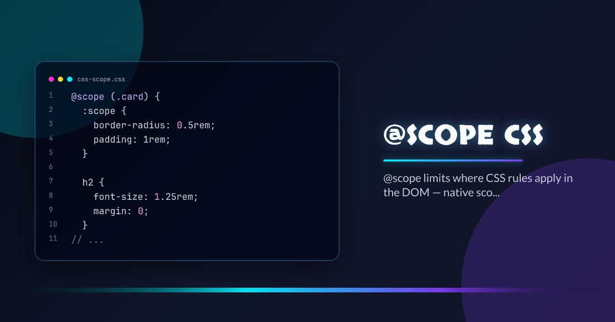 @scope CSS