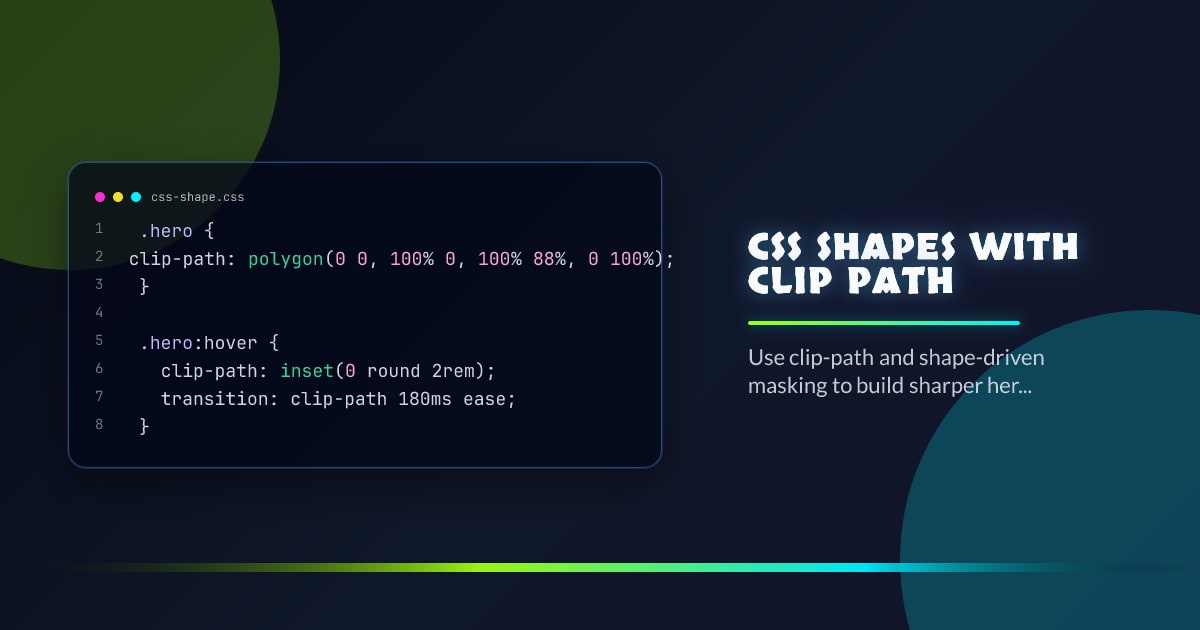 CSS Shapes with clip-path thumbnail