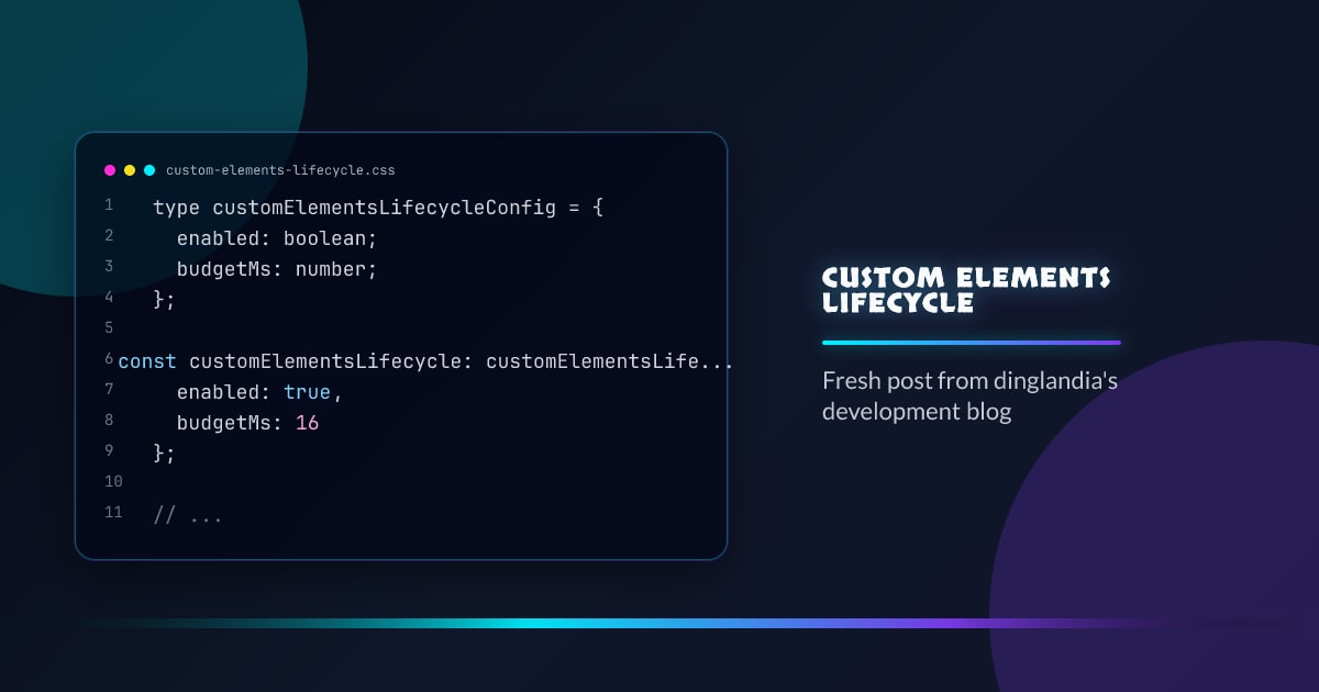 Custom Elements lifecycle