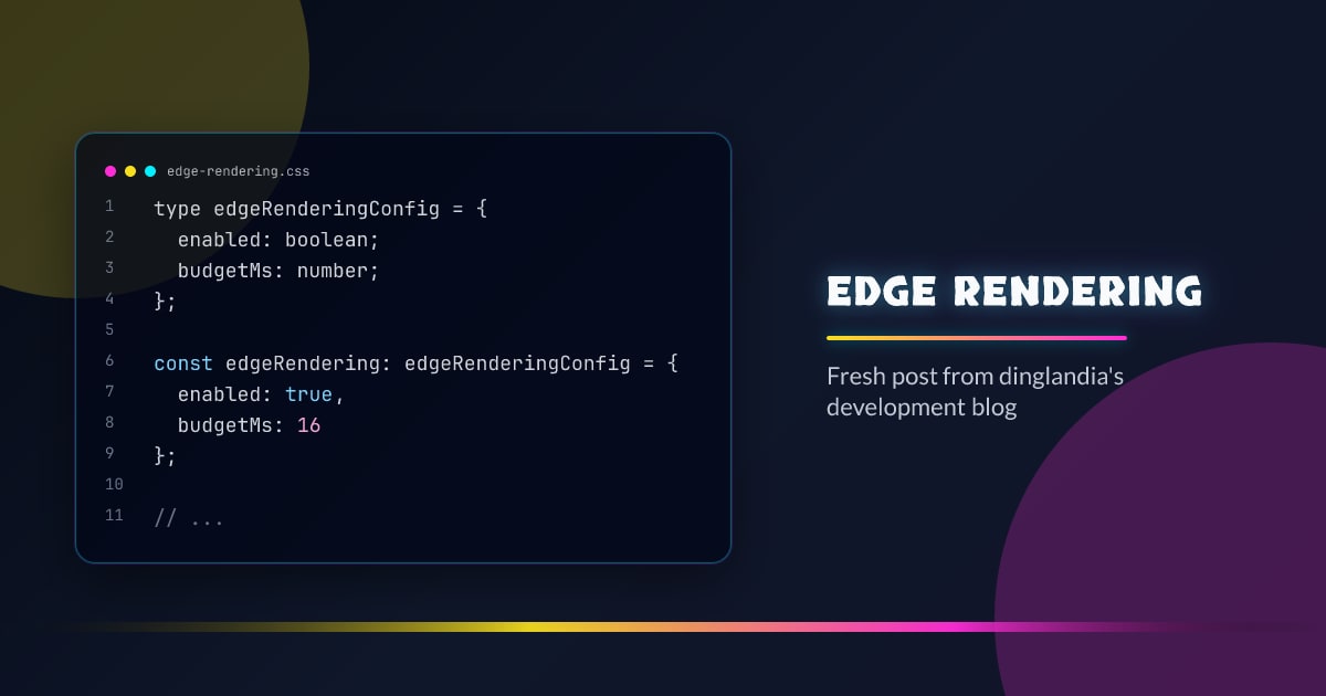 Edge rendering