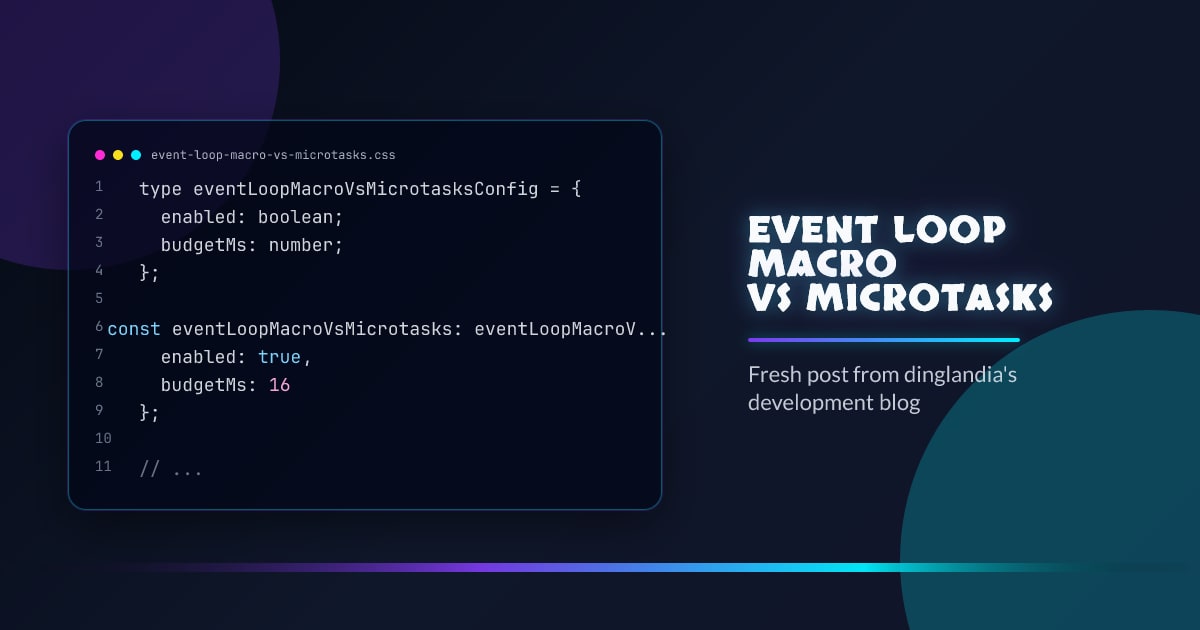 Event loop (macro vs microtasks)