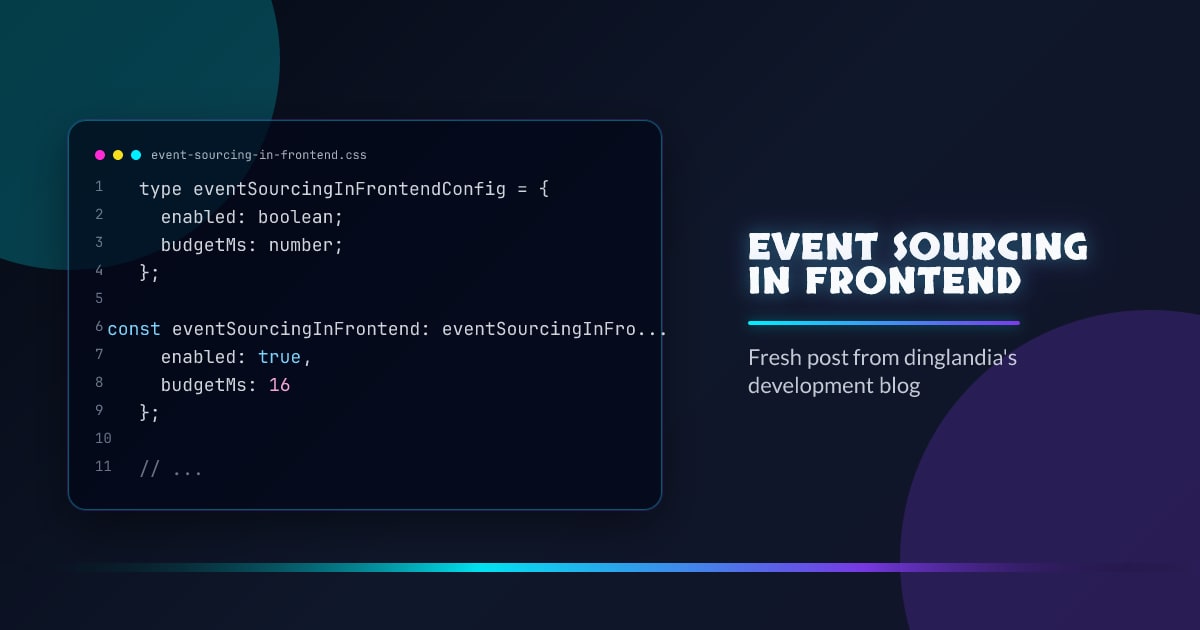 Event sourcing in frontend