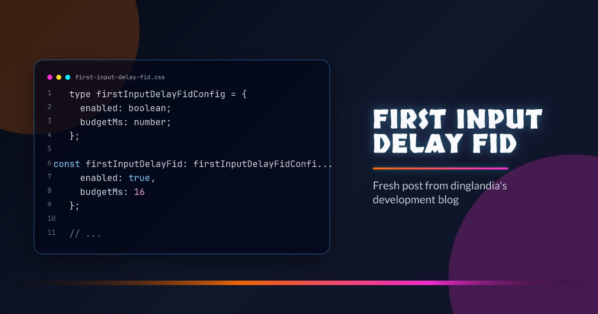 First Input Delay (FID)