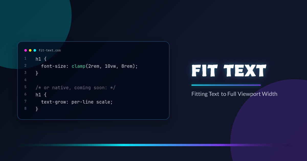 Fitting Text to Full Viewport Width