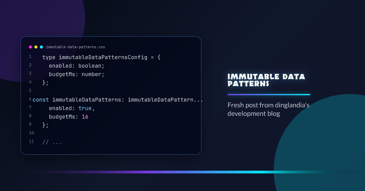 Immutable data patterns