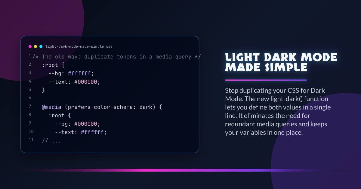 Light & Dark Mode Made Simple
