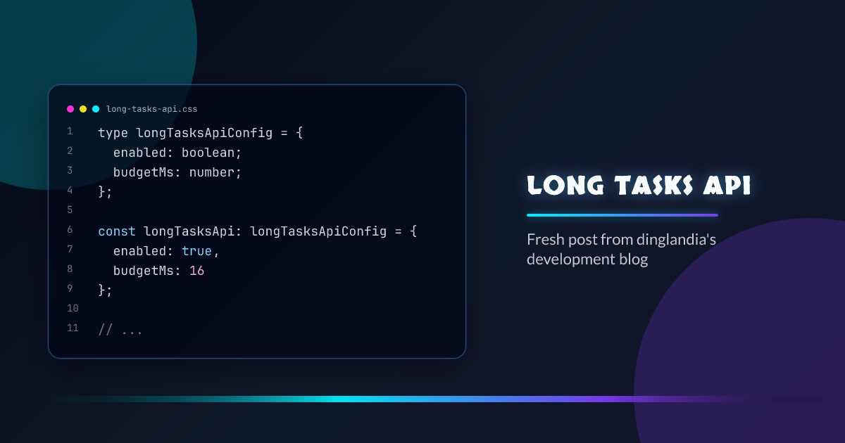 Long tasks API