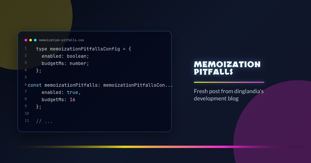 Memoization pitfalls