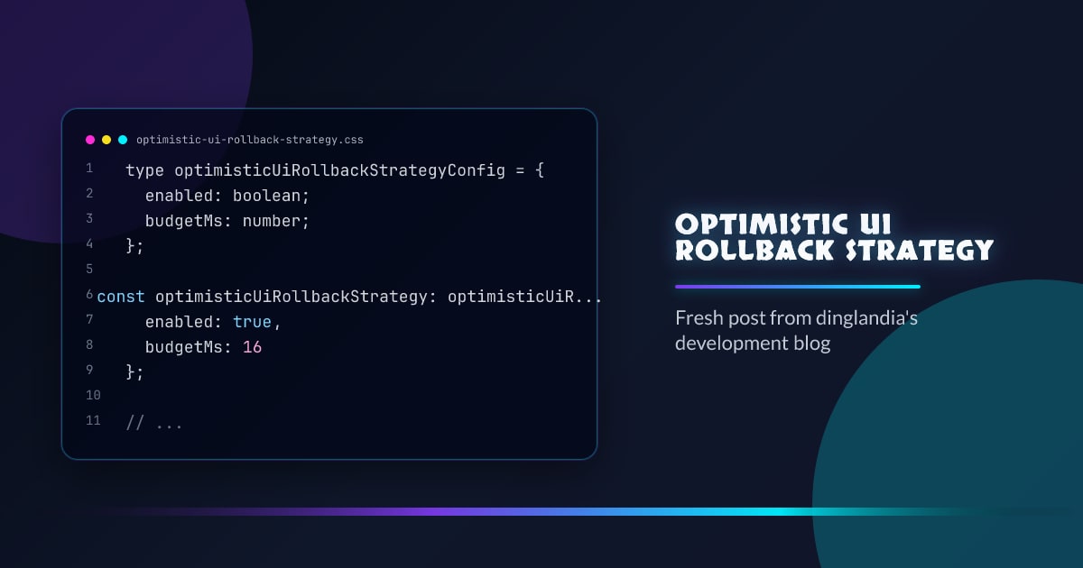 Optimistic UI rollback strategy