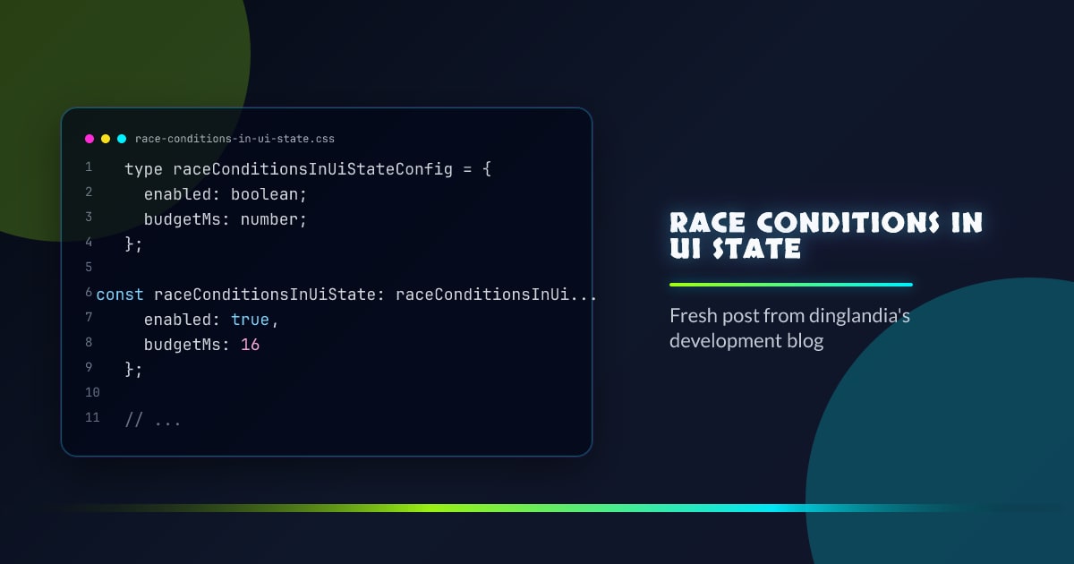 Race conditions in UI state