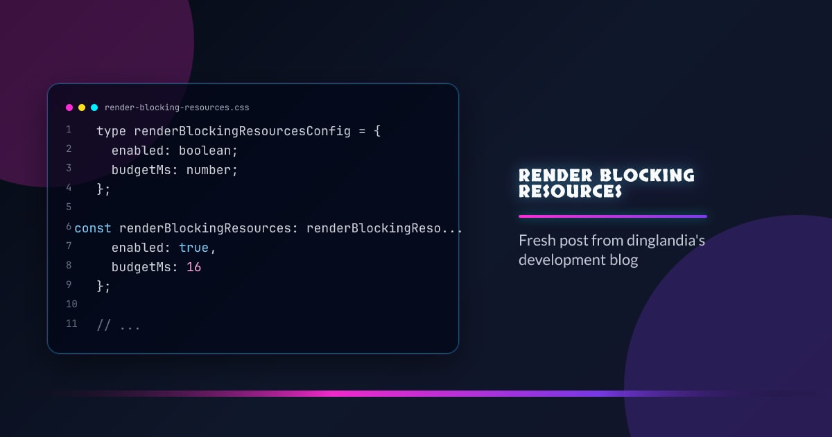 Render blocking resources