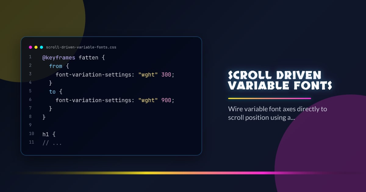 Scroll-Driven Variable Fonts