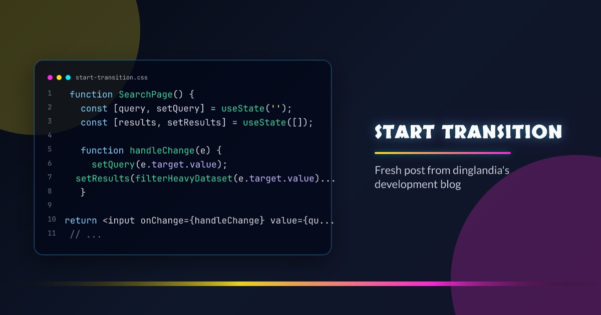 startTransition and useTransition