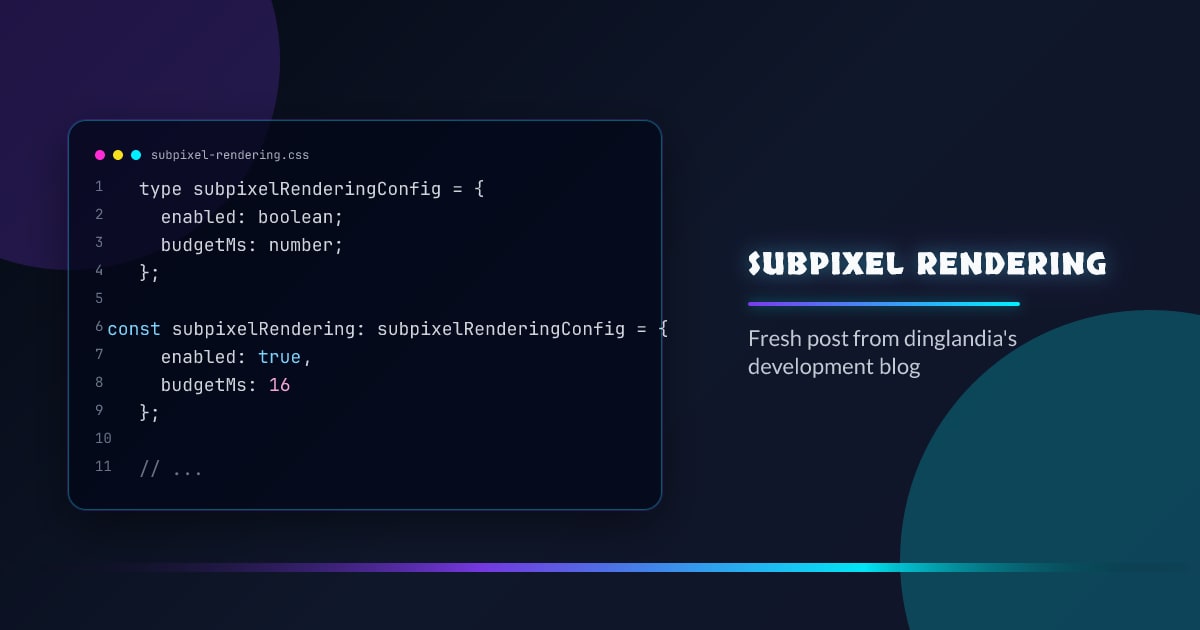 Subpixel rendering