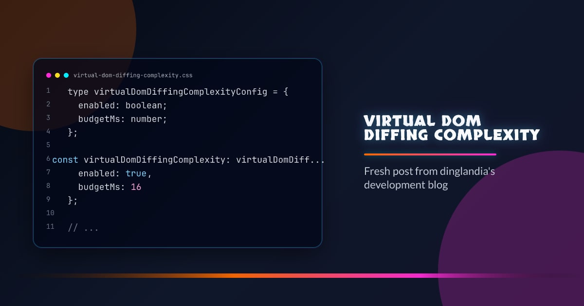 Virtual DOM diffing complexity